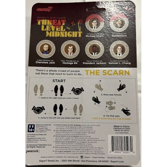 Goldenface Threat Level Midnight The Office Super7 Reaction Figure - Picture 5 of 6